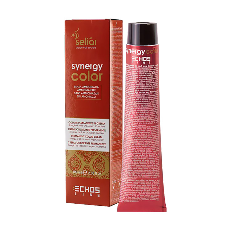 Безаміачна крем-фарба для волосся Echosline Seliar Synergy Color з арганою та кератином 10.01 Blonde Platinum Natural Ash, 100 мл